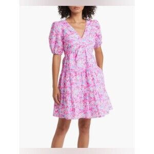 Lilly Pulitzer Nalani Dress Women's Size 10 Aura Pink Baby Bloomer